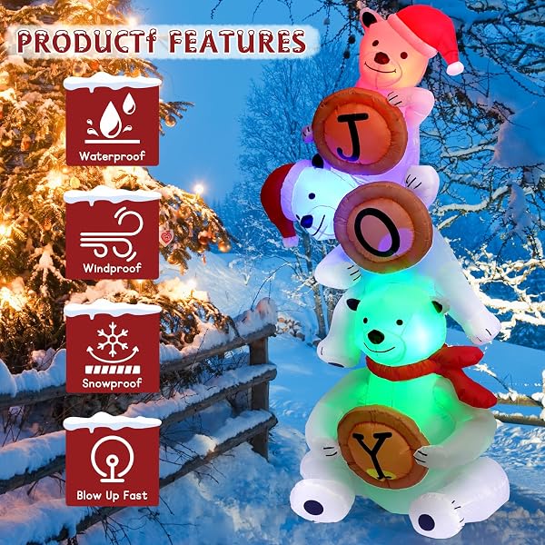 OUTDOOR CHRISTMAS INFLATABLES DECORATION POLAR BEAR, PALLET OF PRODUCT