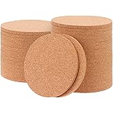PINKXHY 80 PCS Cork Coaster Bulk for Drink Absorbent 4 Inches Tea or Coffee Coaster Set Round Heat Resistant Bar Cup Mat Reusable Table Blank Gift for DIY Craft Holiday Wedding Birthday Party Supply