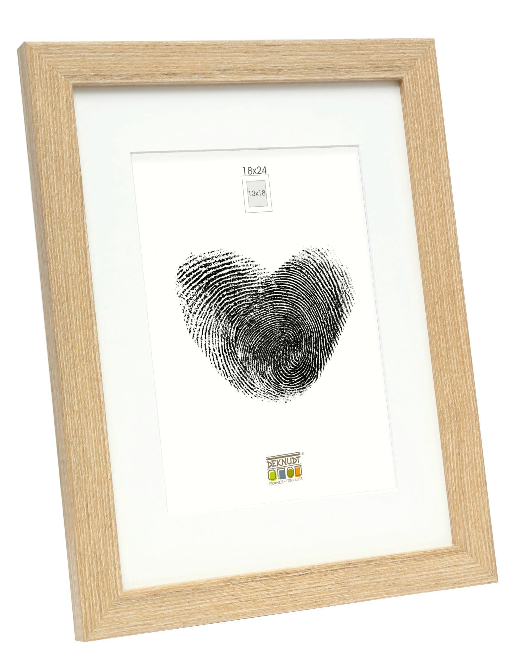 DEKNUDT Frames S66KH1-P1-18.0X24.0 Basic Picture Frame with Photo Mount Wood/MDF 27.2 x 21.2 x 1.5 cm Oak