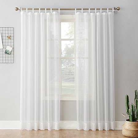 Amazon Com No 918 Emily Sheer Voile Tab Top Curtain Panel 59 X