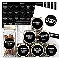 SAVVY & SORTED Spice Labels, 140 Round Waterproof Kitchen Labels for Spice Jars, Spice Organization, Herb Seasoning Pantry Labels, Spice Rack