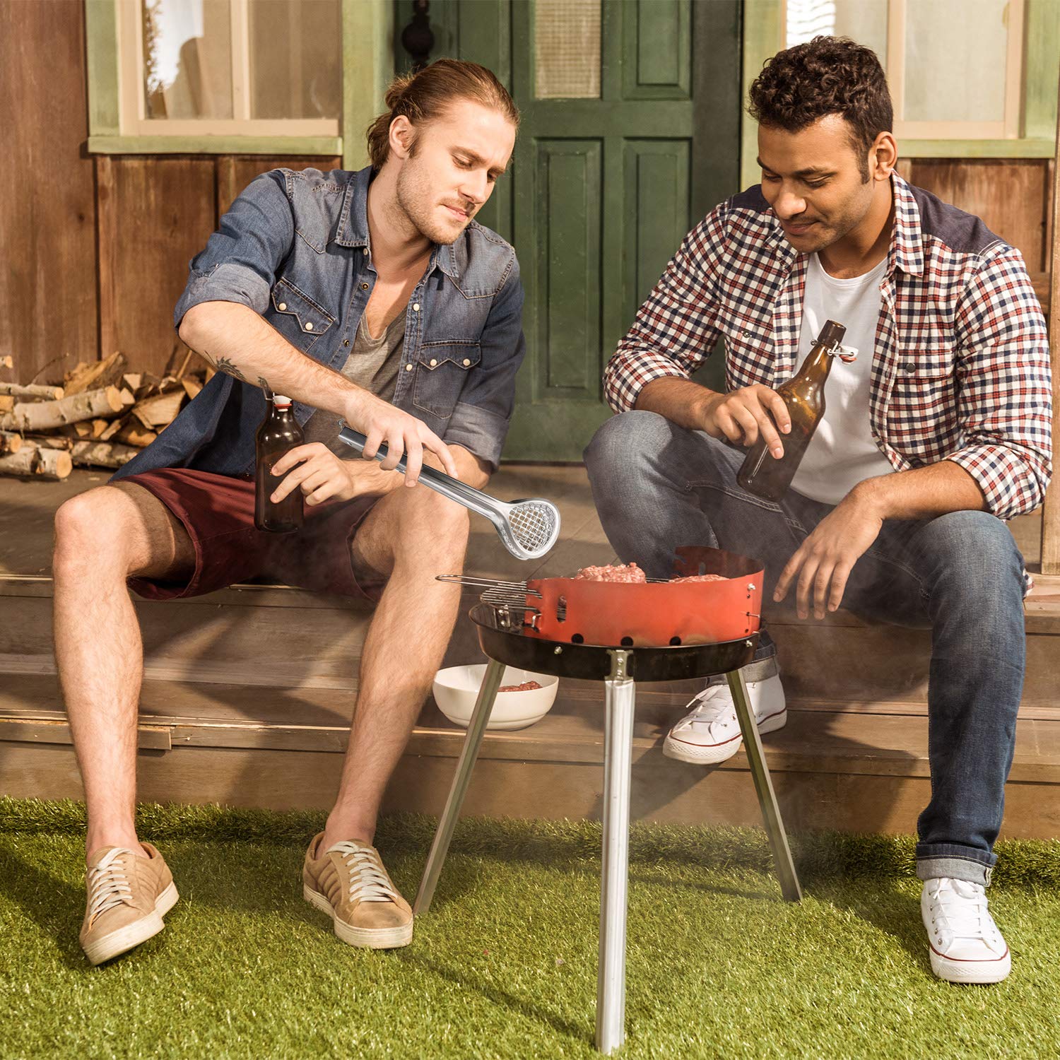 Tongs,Heavy Duty Tongs Stainless Steel Locking Kitchen Tongs,Premium Metal Food Tongs for Cooking Salad Serving Frying Barbeque Grilling, Wide Fry Tongs Set of 2 (12 Inch)