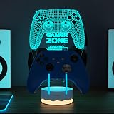 CoolGift Mart LED Headset Controller Stand 16 Colors 3D Gamepad Holder USB AAA view 8