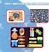 VISATOR Busy Board Montessori Toys Dark Blue for Toddlers Sensory Fine Motor view 6
