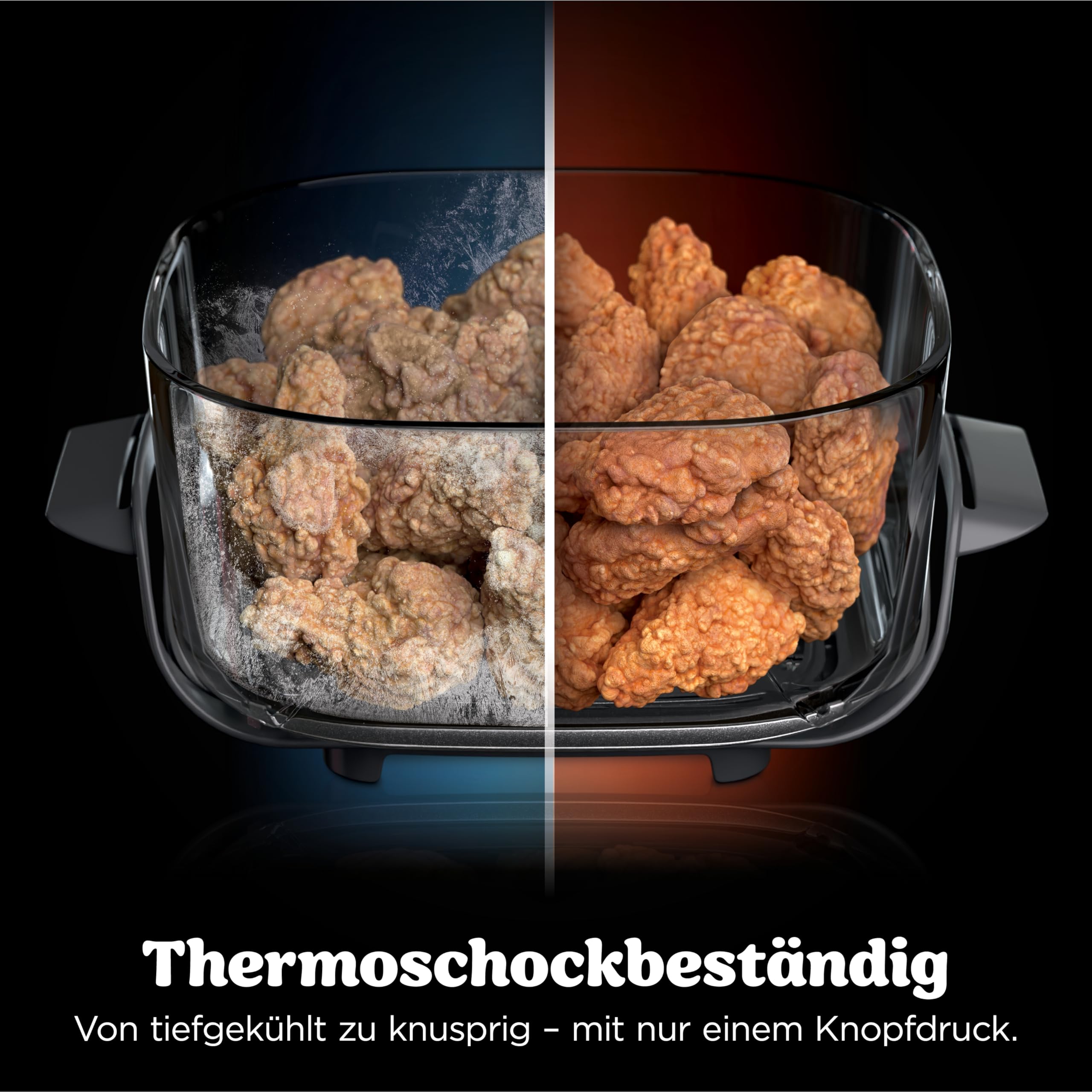 Ninja CRISPi Tragbare Air Fryer Heißluftfritteuse, 3,8 l, 4-in-1: Heißluftfrittieren, Braten, Warmhalten, Recrisp, Kompakt, 6 Portionen, 2 Herausnehmbare Glasbehälter & Deckel, 1700W, Grau FN101EUGY 5