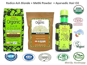 Buy Radico 100 Organic Ash Blonde With Organic Methi Seed