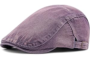 Taidor Mens Denim Cotton Newsboy Cap Ivy Gatsby Driving Hunting Cabbie Hat