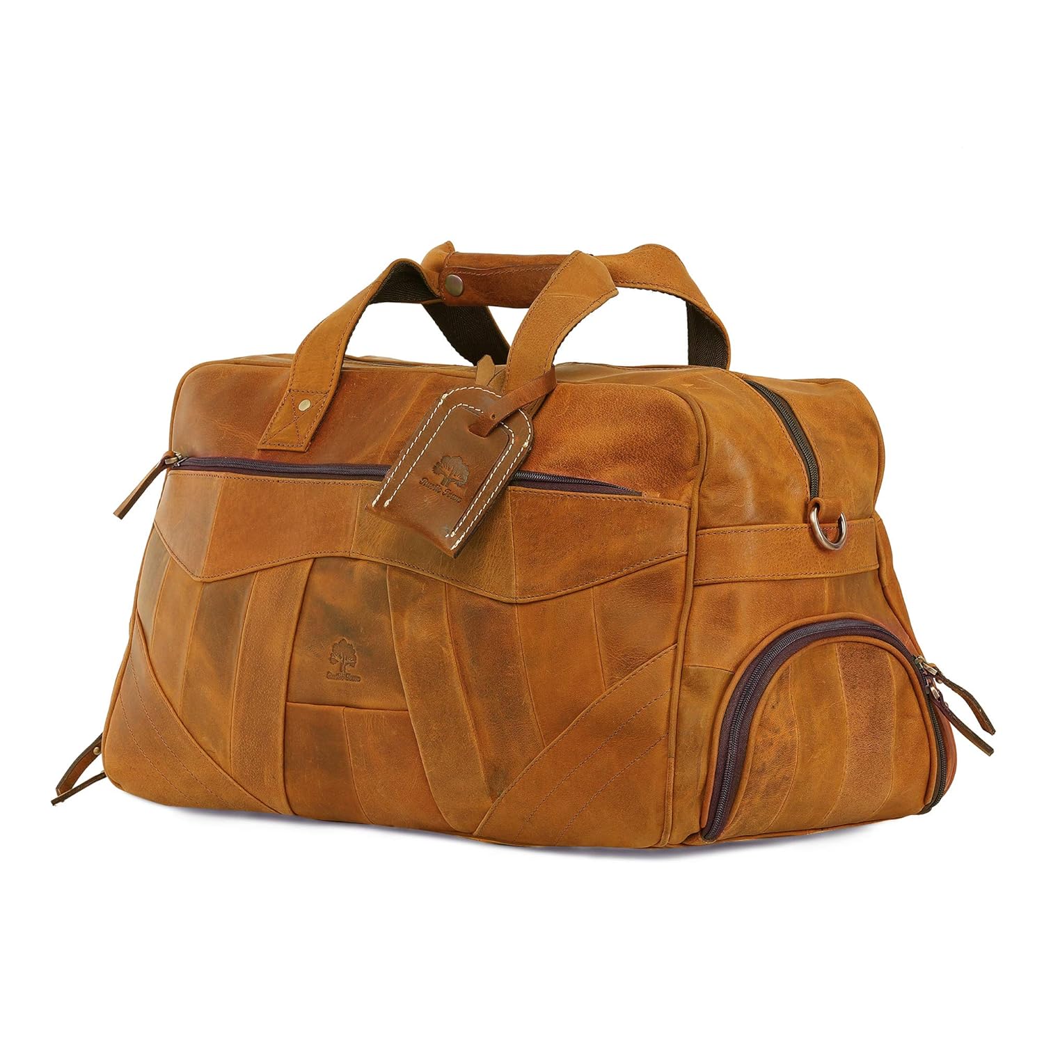 Leather Gym Bag for Men Weekend Travel Bags for Women Carry On