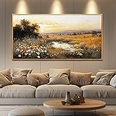 Wood Farmed Canvas Wall Art For Living Room Large Wall Decor For Office Bedroom Decorations Prairie Puddle Landscape Pictures Farmhouse Painting Artwork Room Wall Mural Aesthetic Home Decor 30x60 In