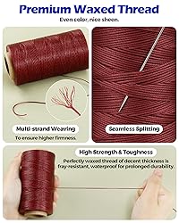 Leather Upholstery Sewing Waxed Thread: PLANTIONAL