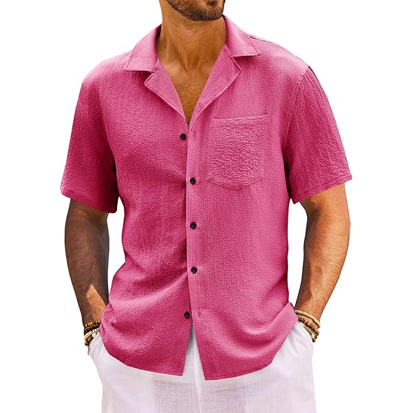 Camisas Hombre Manga Larga Verano Camisa Hawaiana De Manga Corta