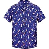Century Star Mens Hawaiian Shirts Floral Casual Button-Down Shirts Short Sleeve Tropical Summer Shirts for Men
