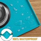 Hubulk Dog Feeding Mat 100% Silicone 19x12 Green Non-Slip Dishwasher Safe view 4