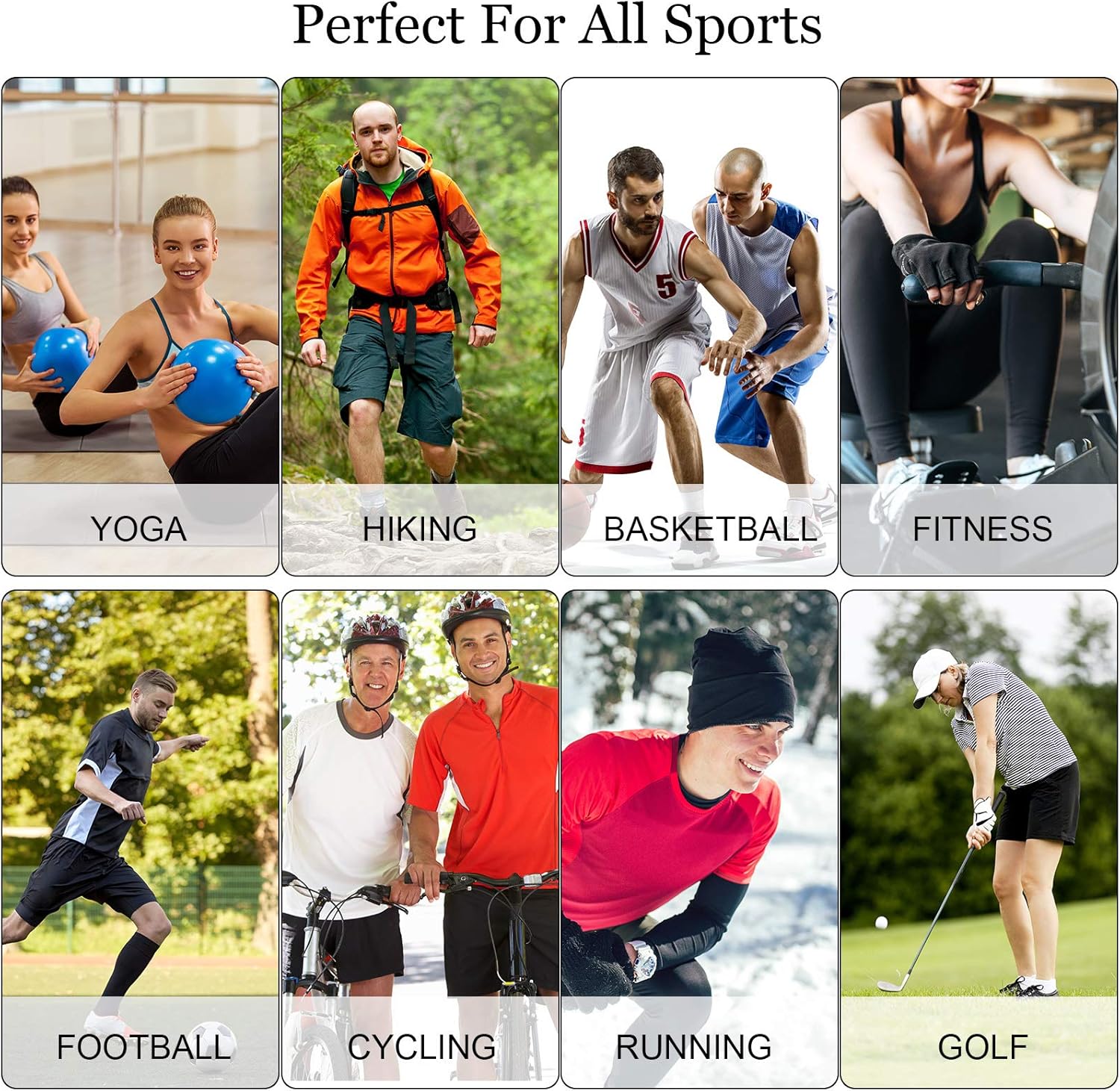 3 Pairs Full Compression Leg Sleeves UV Protection Outdoor Sports Cycling: Clothing
