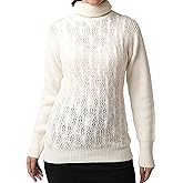 Novelle Fashion Women’s Cozy Cable Knit Turtleneck Sweater | Soft Turtleneck Women Knit Sweater for Casual or Business Wear