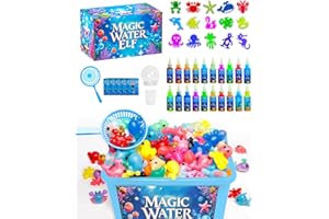 CUBETOOU Magic Water Elf Toy Kit, Craft & Art Kits for Kids Ages 3+, Aqua Fairy Water Gel Kit, Make Your Own Water Pets & Squishy Toys, DIY Squishy Maker Set Birthday Gifts and Party Favors for Boys & Girls