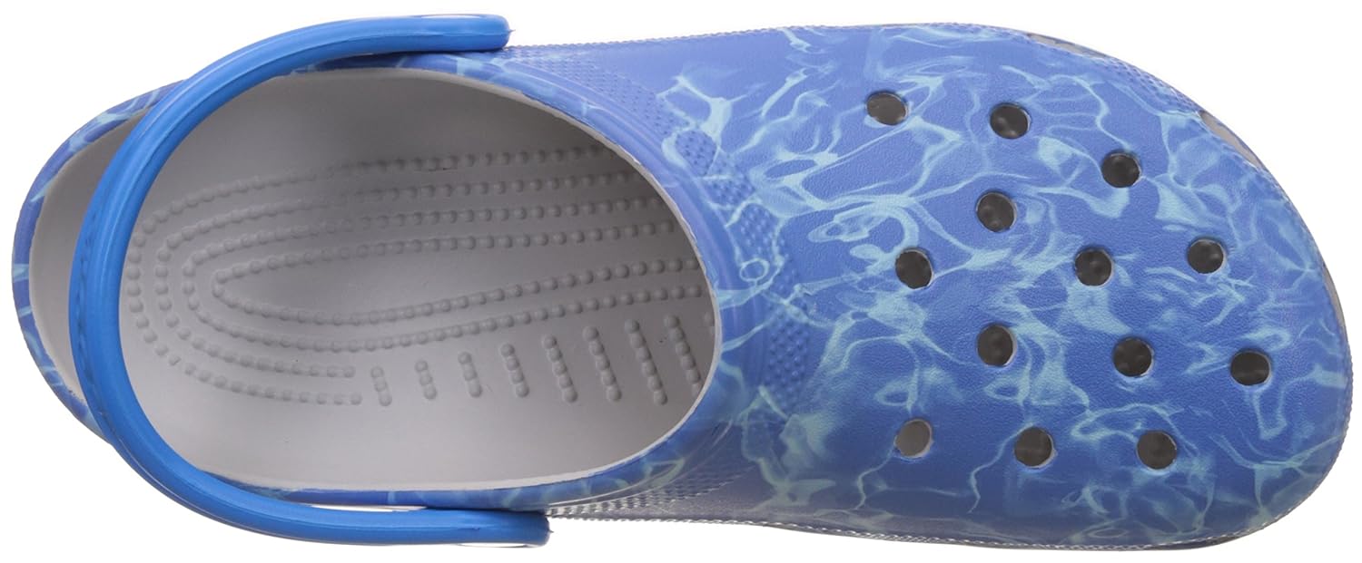 crocs unisex classic water graphic clogs and mules