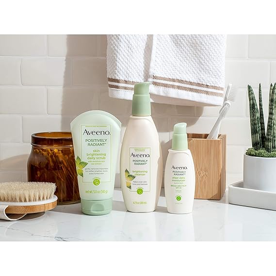 aveeno positively radiant brightening facial cleanser