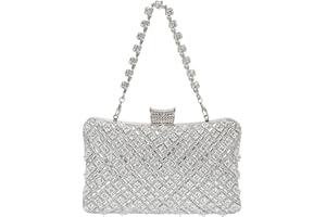 COAIMANEY Womens Sparkly Rhinestone Glitter Clutch Purse Evening Handbag Shoulder Bag for Wedding Party Prom