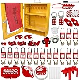 BULANGD Lockout Tagout Station Loto Kit 138 Pieces, Safety Padlocks, Lockout Hasp, Lock Out Tags, Circuit Breaker Lock, Cable Lock, Plug Lock Lockout Tagout Cabinet