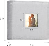 Vienrose Photo Album 6x4 200 Pockets Linen Cover Memo Spaces 9x9 cm view 2