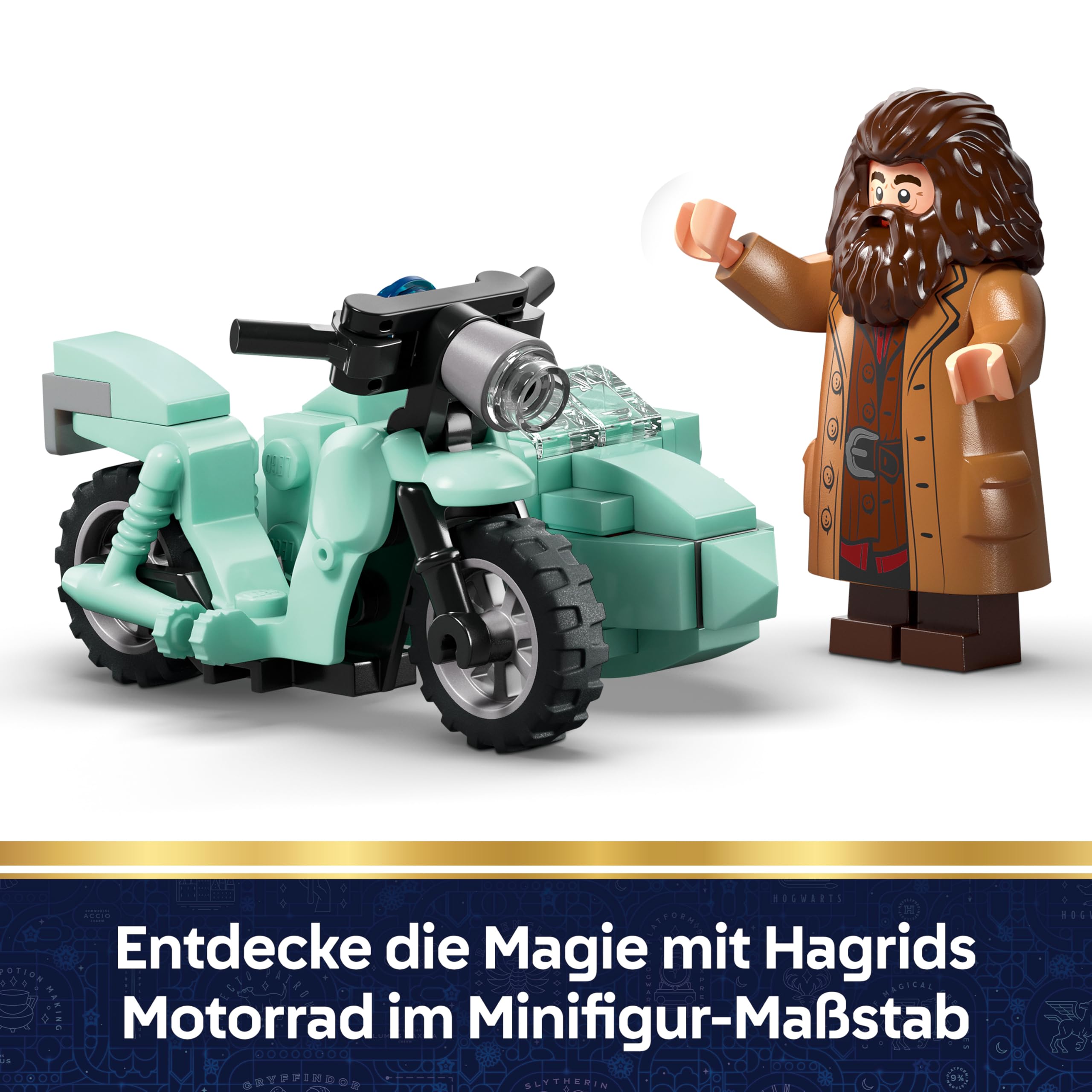 LEGO Harry Potter Hagrids und Harrys Flucht aus dem Ligusterweg - Motorrad Spielzeug mit 4 Minifiguren - 2 Todesser, eine Straßenszene - Geschenk für Mädchen, Jungen und Fans ab 8 Jahren - 76459 3