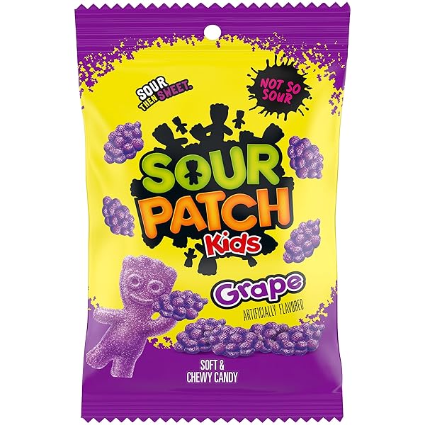 SOUR PATCH KIDS GRAPE SOFT & CHEWY CANDY, 8.02 OZ
