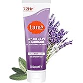 Lume Whole Body Deodorant - Invisible Cream Tube - 72 Hour Odor Control - Aluminum Free, Baking Soda Free, Skin Safe - 3.0 ounce (Lavender Sage)