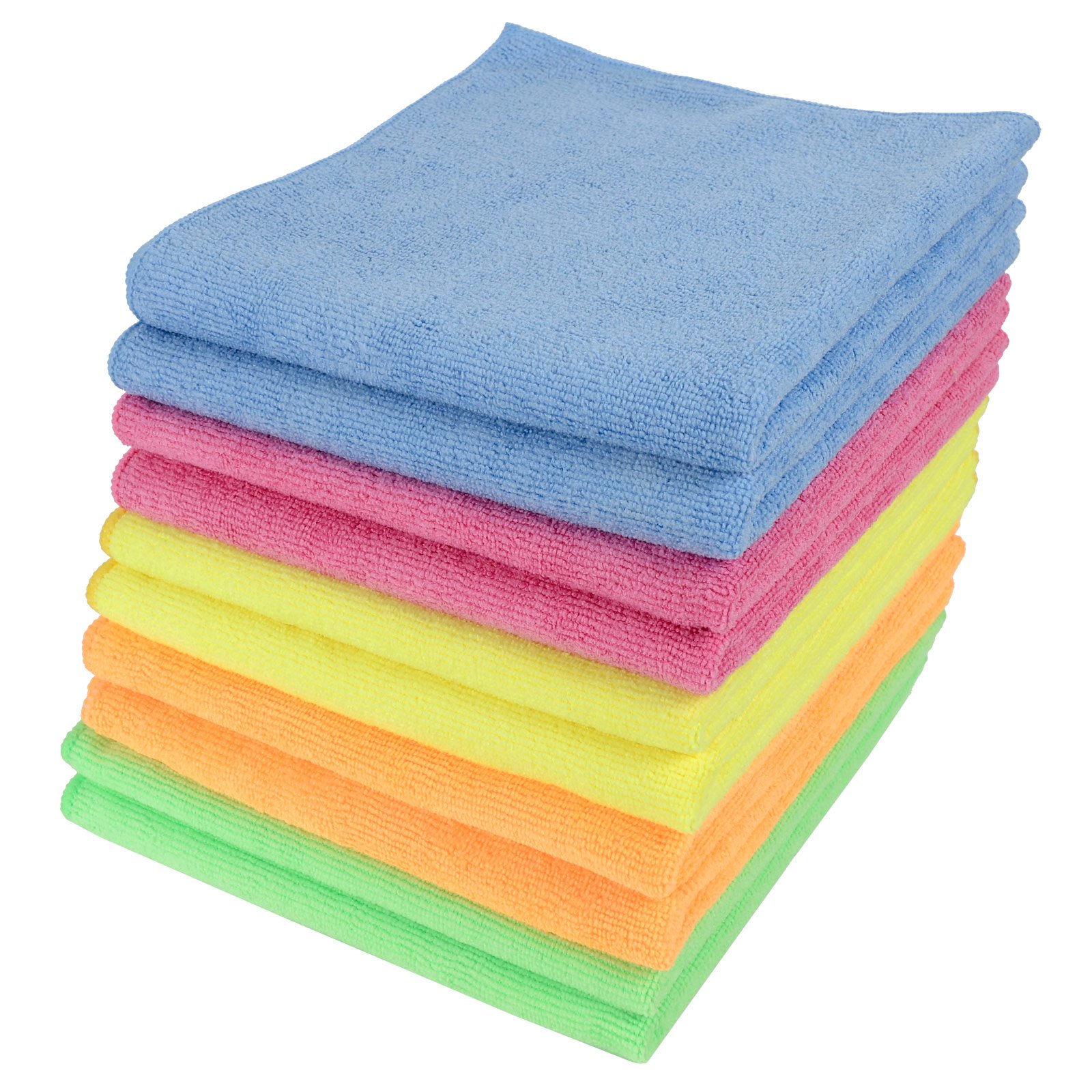 Micro-Pro Microfibre Cleaning Cloths 100 Pack - 280gsm, 40x40cm, Non-Abrasive, High-Density for Home & Professional Use, Durable & Reusable, Multi-Colour, Ideal for Kitchen, Car, Window