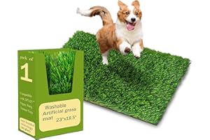 Cshionary Washable Artificial Grass Dog Potty Pad - Fake Grass Pee Pad, Reusable Indoor/Outdoor Puppy Training Mat for Dogs &