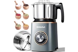 Versatile Grain Mill Grinder 800g, Detachable Spice Herb Nut Grinder with Stainless Steel Blades, Electric Grainder Mill for 