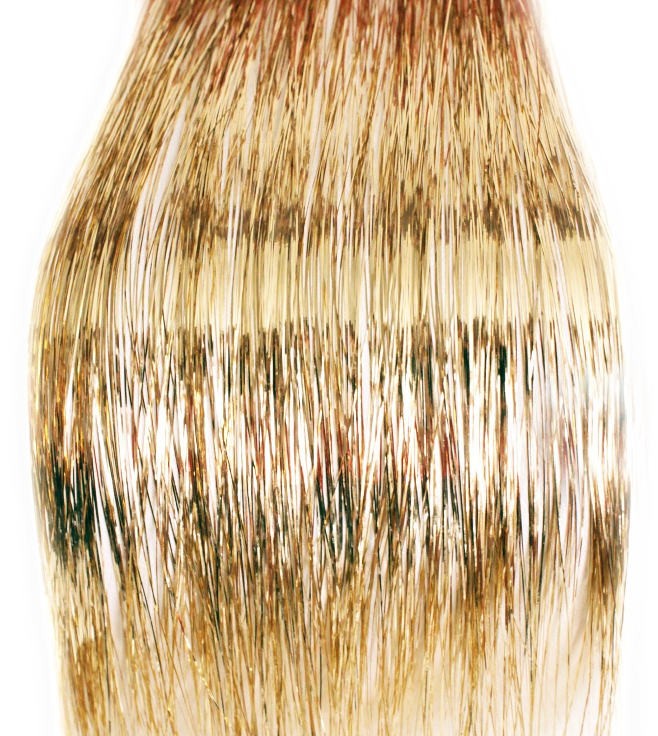 20" Hair Tinsel 100 Strands Champagne Gold Hair