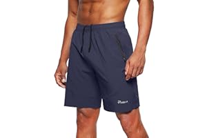 Pudolla Men's Workout Running Shorts 7"/5"/9" Lightweight Gym Athletic Shorts for Men with Zipper Pockets