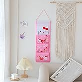 Zmioviq Cute Cartoon Hanging Closet Organizers and Storage, 4-Shelf Closet Hanging Storage Shelves for Girls Bedroom
