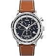 Timex Men's Waterbury Classic Chrono 40mm Stainless Steel Quartz Dress Watch with Leather Strap