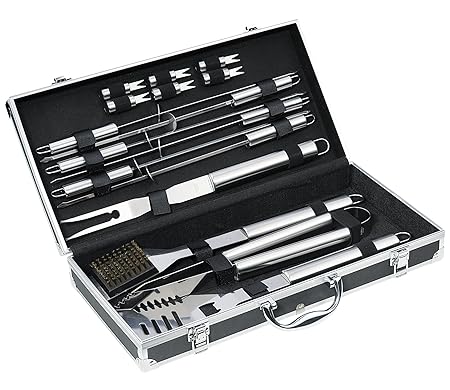 Küchenprofi BBQ Set ARIZONA 16-teilig, Grill Zubehör Set, schwarzer Aluminium Koffer, ideales Geschenkset