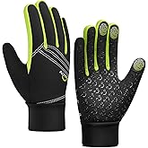 AOTOW Winter Warm Kids Cycling Gloves - Cold Weather Touchscreen Glove for Childrens Riding Bike and Football Grip Anti-Slip Outdoor Ski Sports Gloves for Boys Girls 4-12 Year Old