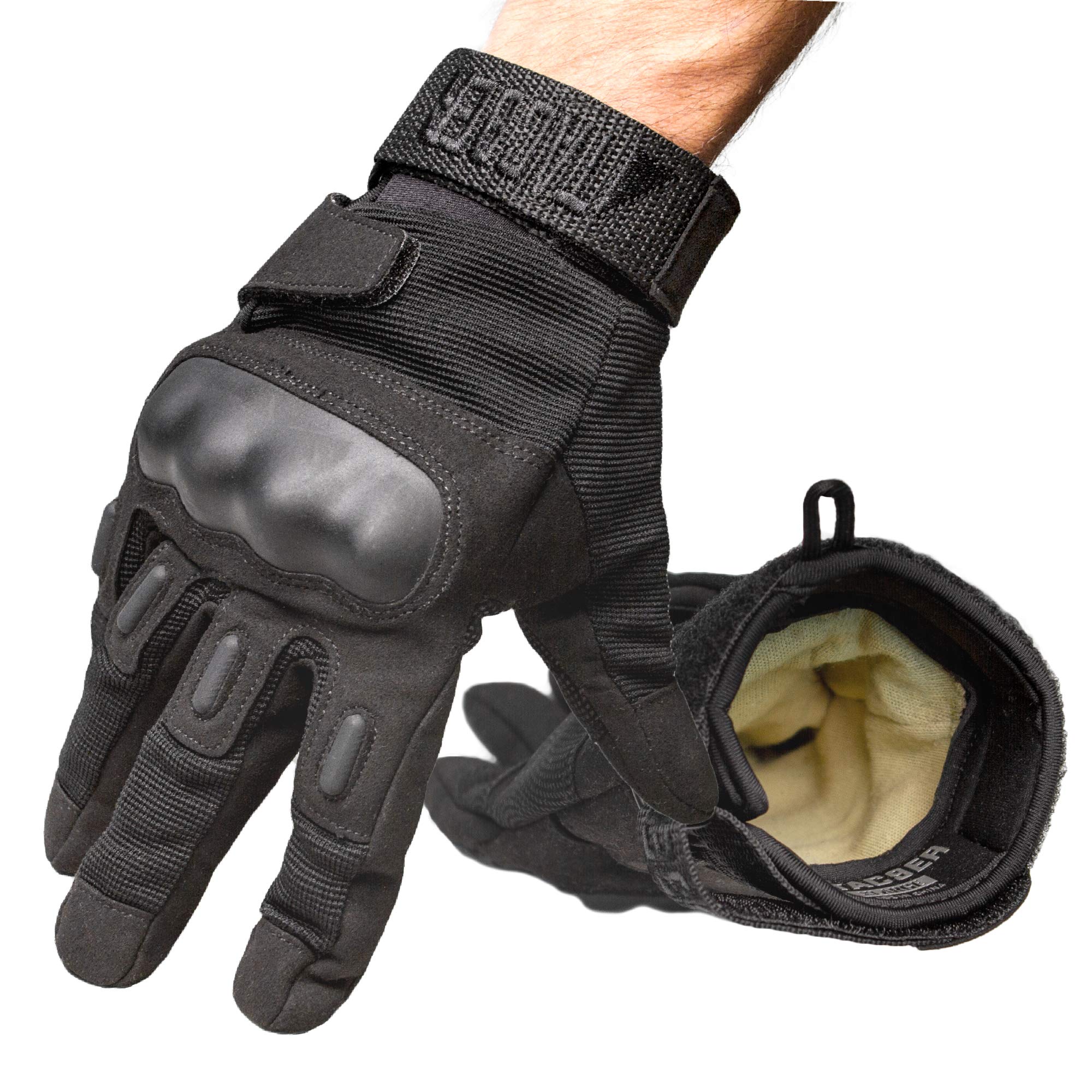 TAC9ER Kevlar Lined Tactical Gloves - Full Hand Protection, Cut and Temperature Resistant, Touch Screen Friendly Gloves for Airsoft, Military, Law Enforcement, and Heavy Duty Use