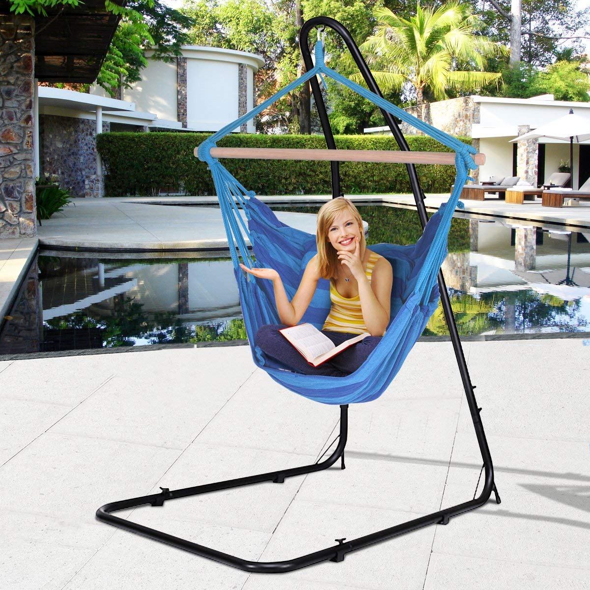 Muebles y accesorios de jardín COSTWAY Soporte para Silla Colgante