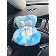 SwiftServ Doll Car Seat for 17cm Dolls with Air Vent Clip and Desktop Stand, Cute and Functional Car Ornament for Blind Box Doll Fans, Collectors (Blue Ombre)