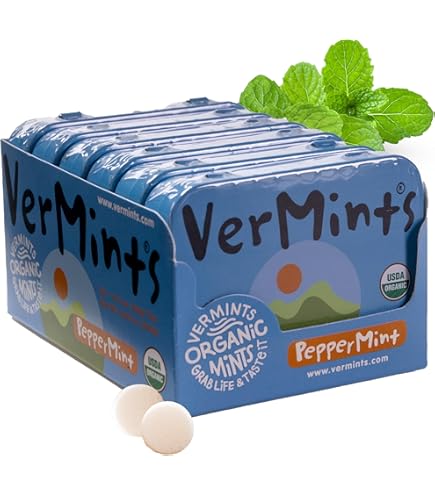 Amazon.com : VerMints Organic Breath Mints PepperMint Candy Mints