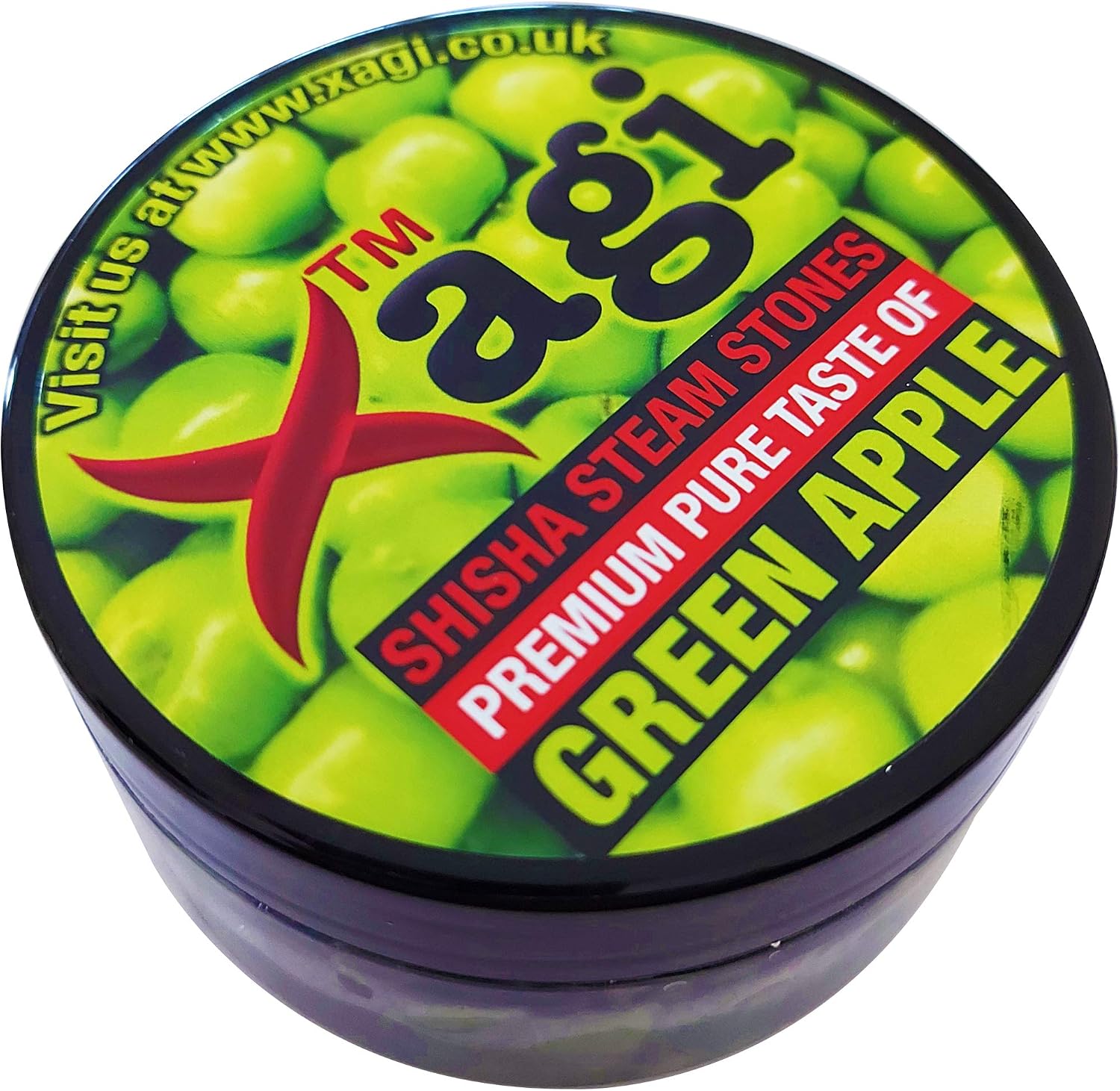 Xagi Shisha Flavours Natural Fruits Flavoured Shisha/Hookah STEAM Stones Hookah Shisha Flavours Nicotine-Free No Tobacco Shisha STEAM Stones GRANULES 100G Shisha Green Apple Flavour - Image 3