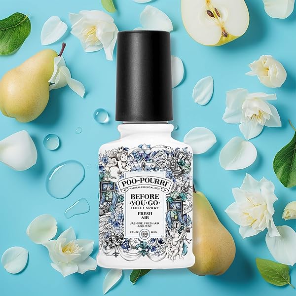 POO-POURRI BEFORE-YOU-GO TOILET SPRAY, FRESH AIR, 2 FL OZ – JASMINE, FRESH AIR AND MINT