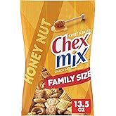 Chex Mix Honey Nut Snack Mix, Sweet &amp; Salty, Family Size, 13.5 oz | Corn &amp; Wheat Chex, Pretzels, Vanilla Flavored Breadsticks, Vanilla Flavored Swirl Cookies