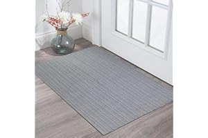 KOZYFLY Washable Area Rug 2x3 ft Small Boho Entryway Rug Indoor Door Mat Kitchen Rugs with Rubber Backing, Farmhouse Dark Grey Throw Rugs for Front Entrance Bathroom Kitchen