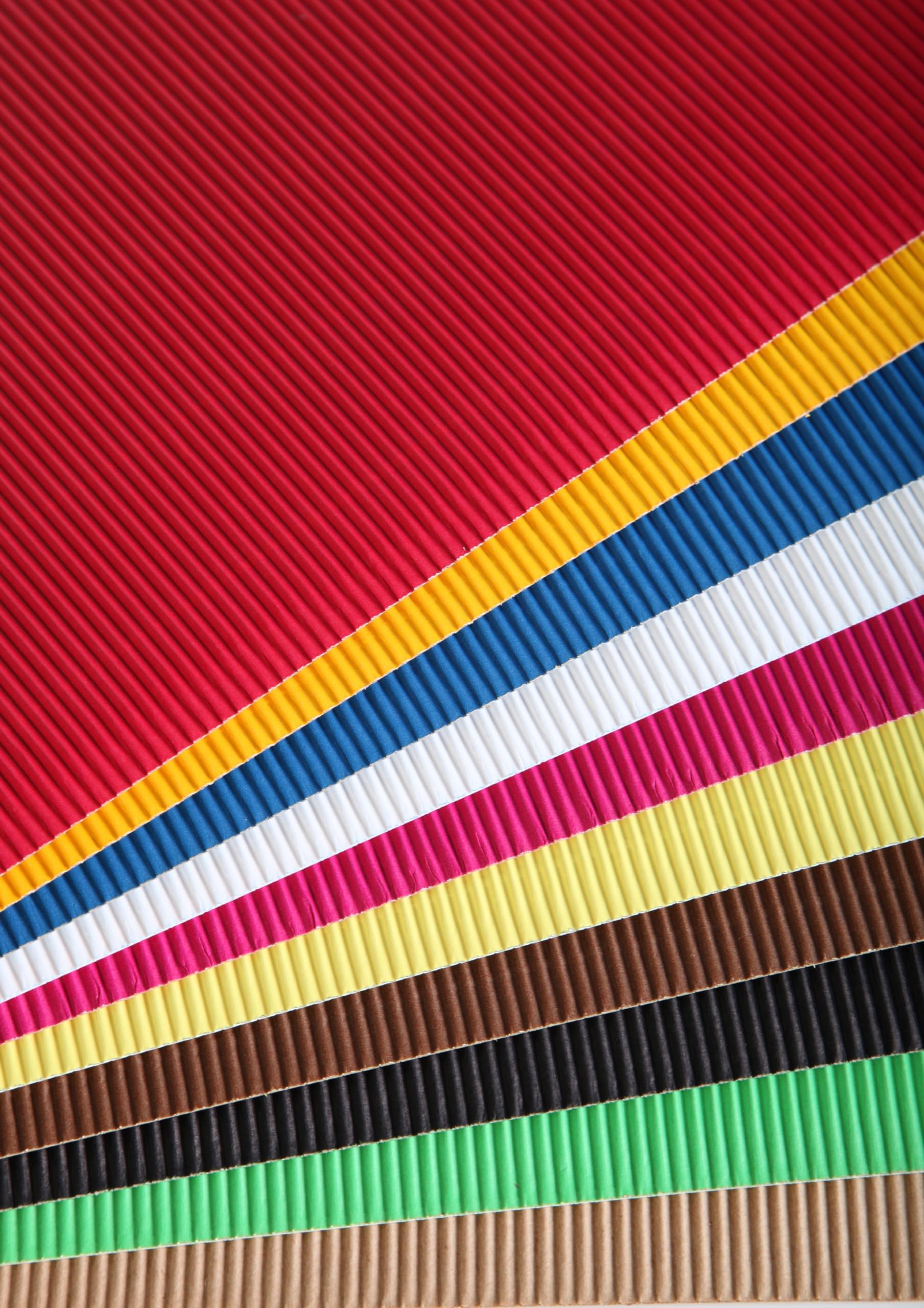 Clairefontaine 295699C - Pack of 15 Medium Flute Corrugated Cardboard Sheets 300g Format 50x35cm Creative leisure Decoration, Arts & Crafts, Cardboard Ast