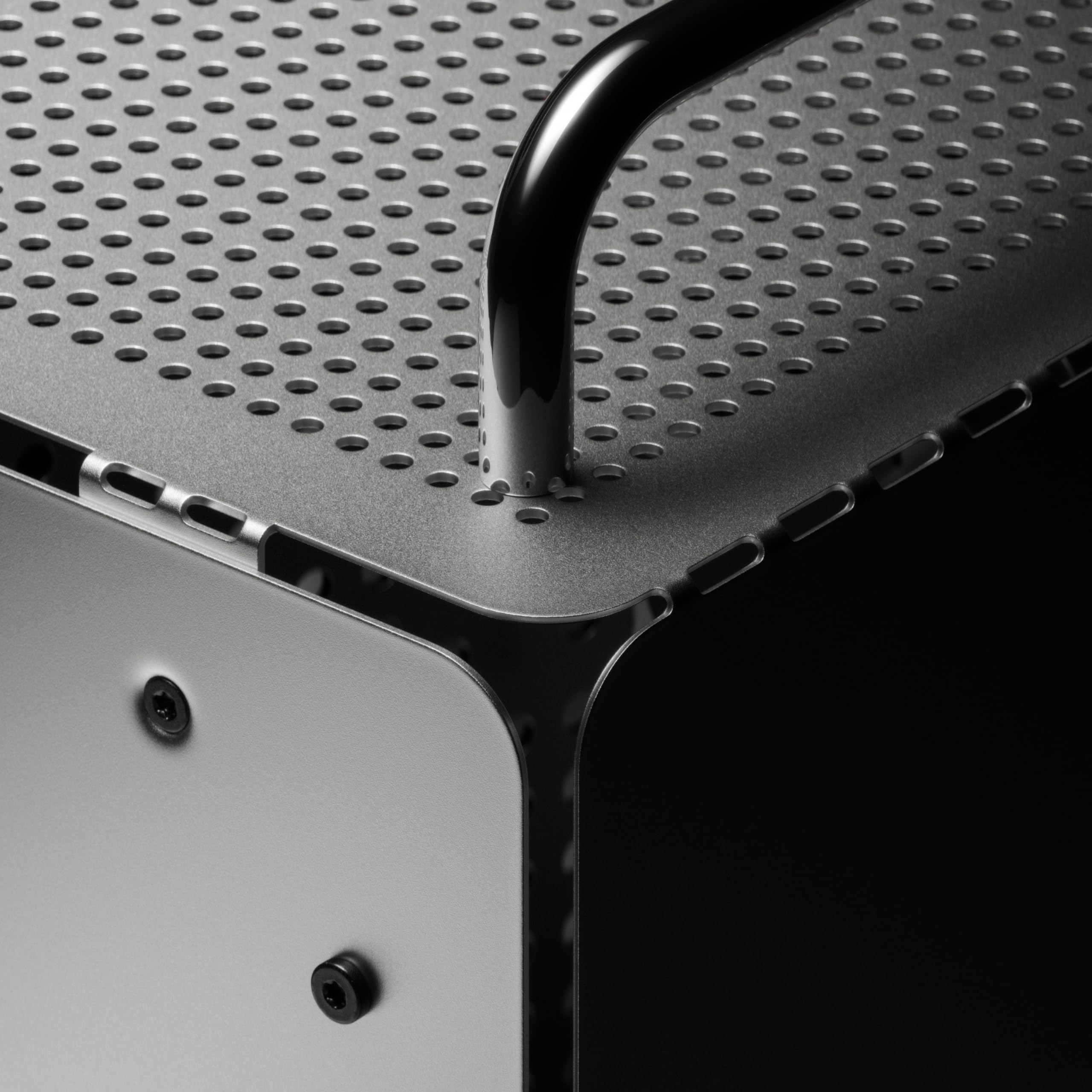 Teenage Engineering Computer-1 mini-ITX PC Computer case Chassis with Powder Coated Aluminum, Chrome Metal Handles, and Dual-Slot GPU, Small Form Factor, Compatible with SFX Power Supply (Aluminum)