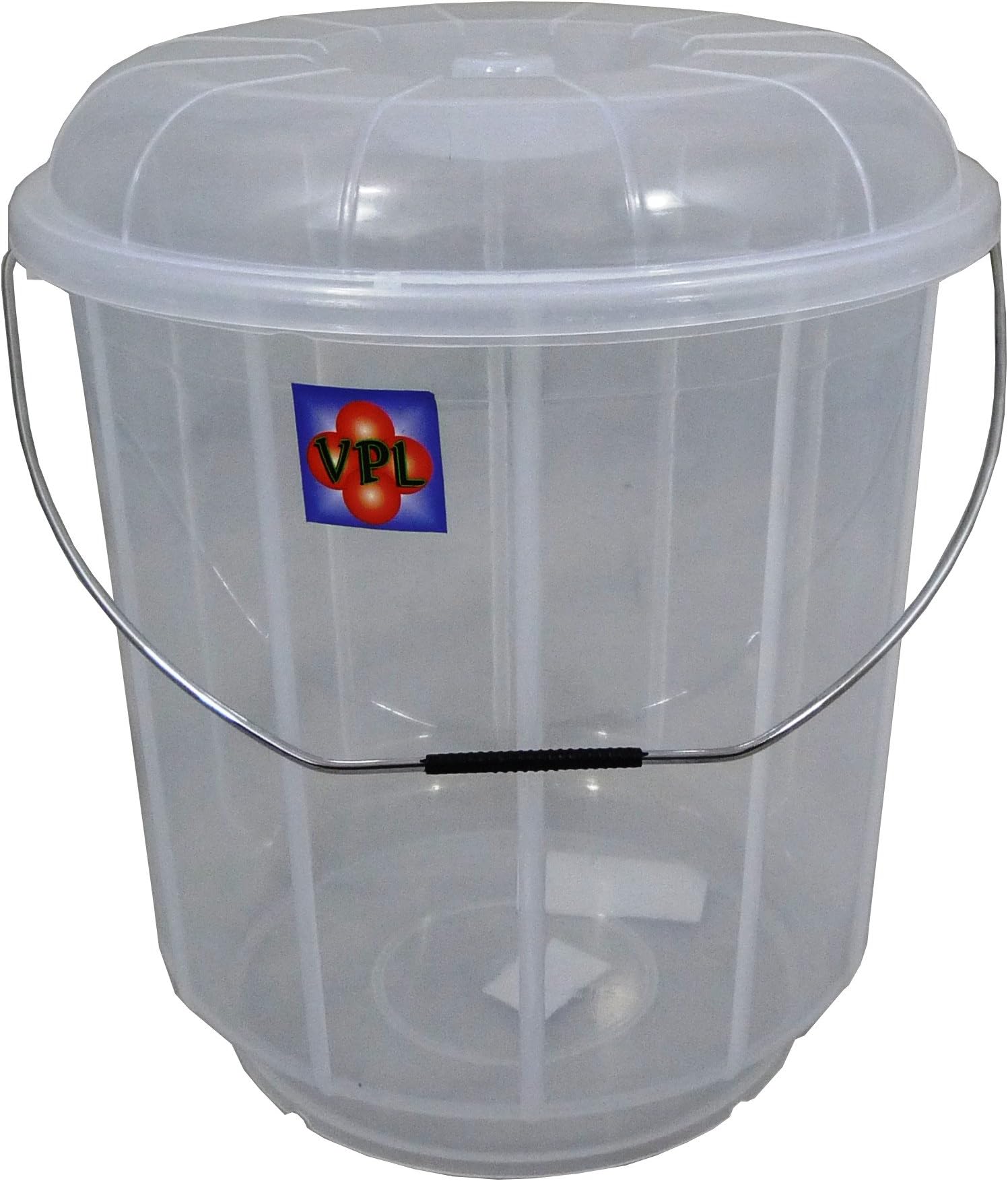 Mini 3 Litre Clear Plastic Bucket Bin with Lid