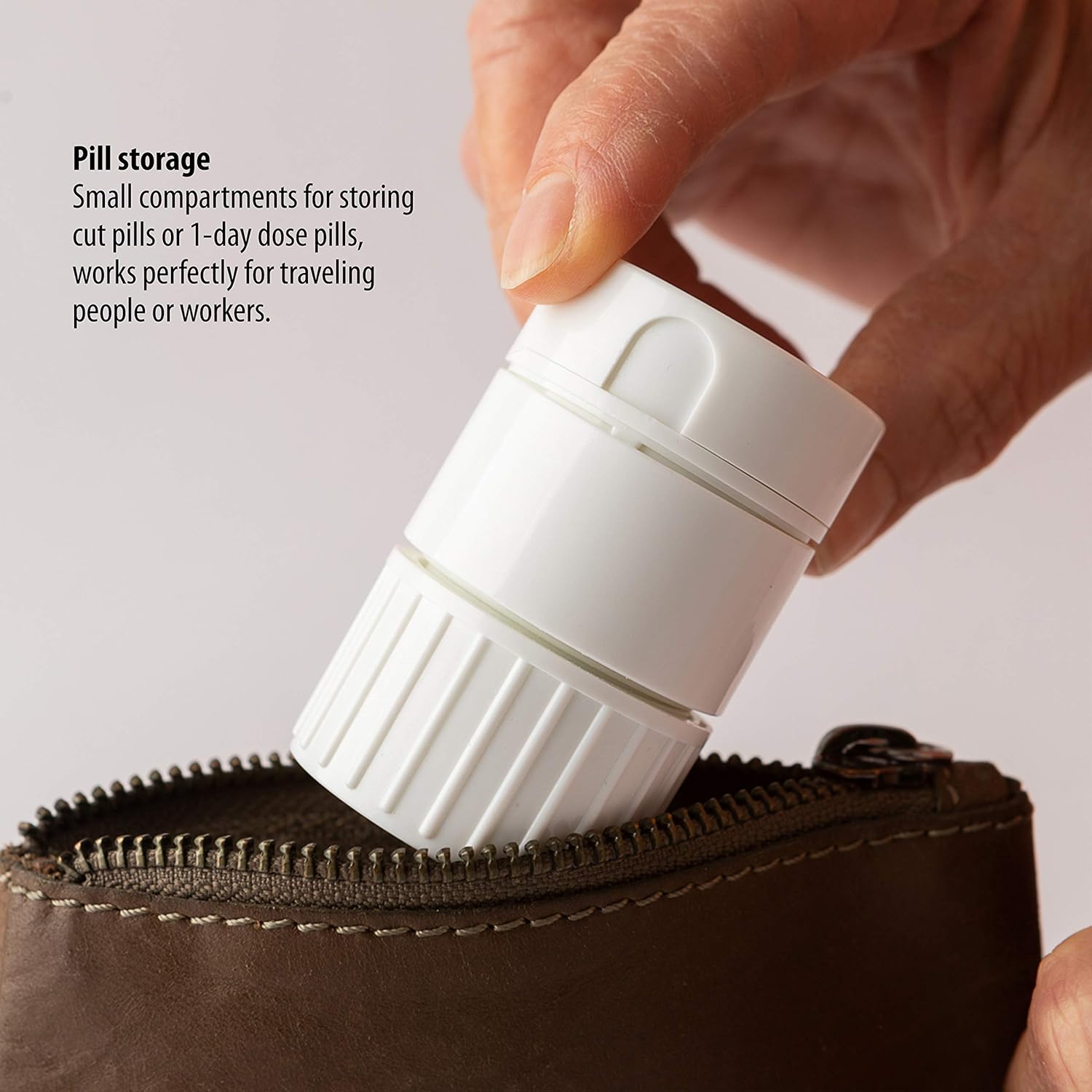 Pill Cutter, Crusher, Splitter, Pulverizer Ideal for Small Pills, Accurate Cut and Alignment, Ideal for Medication, Vitamin, Supplement, Perfect fot Travel, Ideal for Purse or Pocket BS0113J: Health & Personal Care