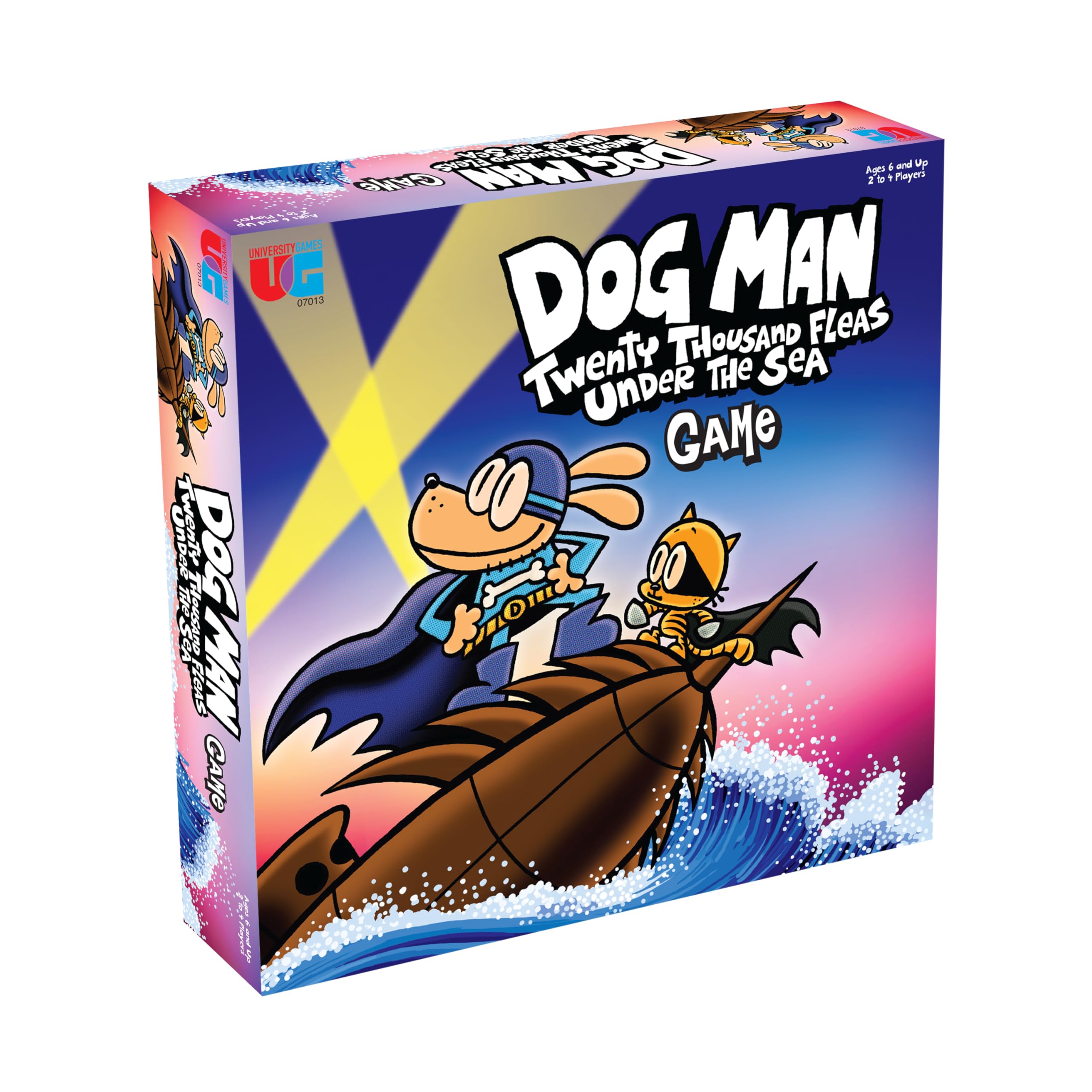 University Games Dog Man 20,000 Fleas Under the Sea Board Game – Family Game for 2–4 Players, Ages 6+